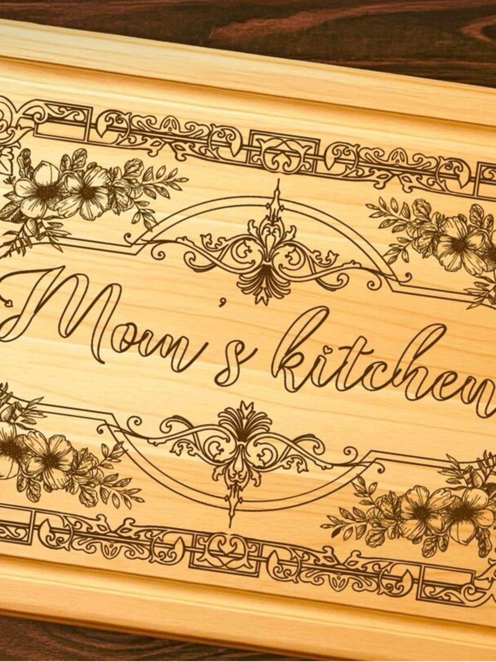 Moms Kitchen Handmade Cutting Board